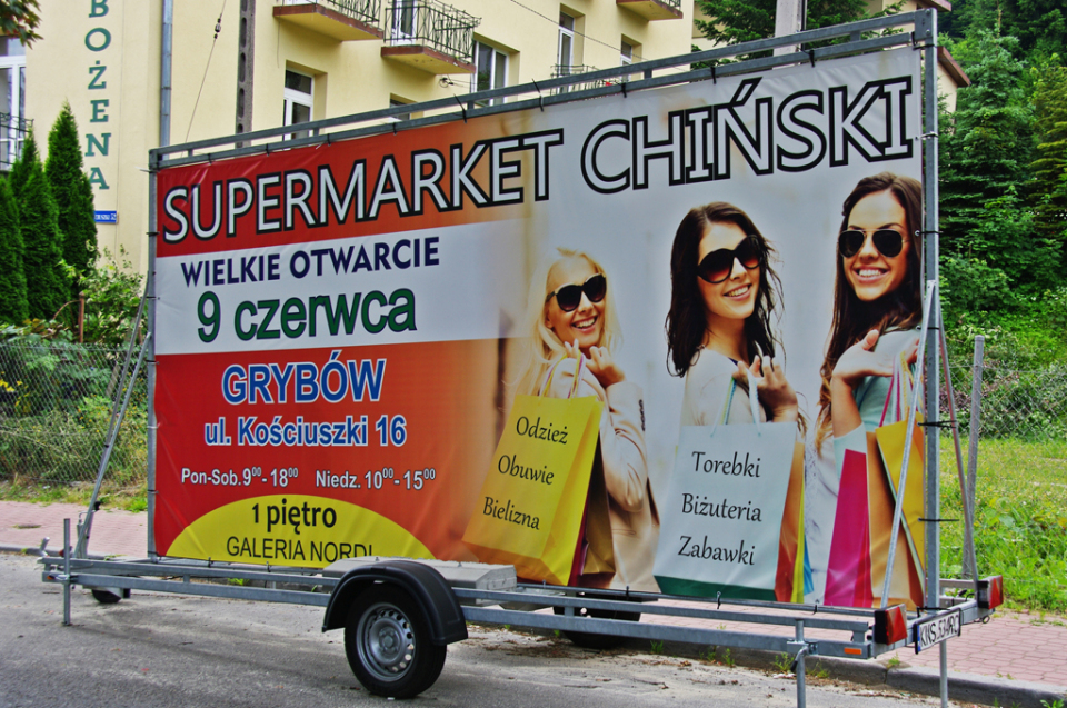 Reklama mobilna mobilny billboard Nowy Sącz Krynica Zdrój