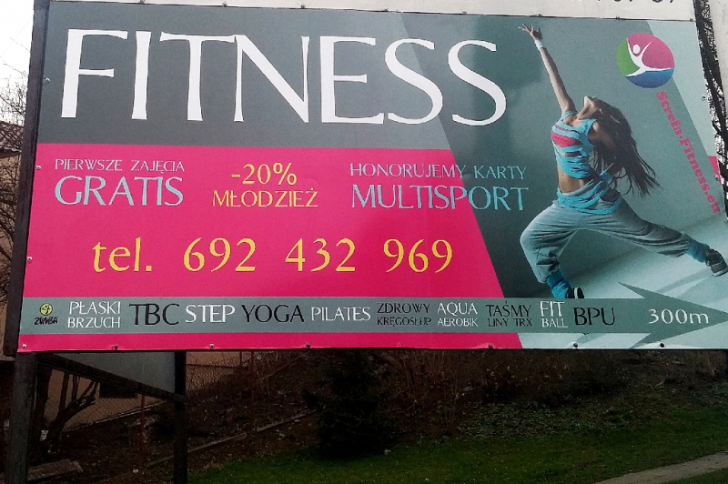 Tablica reklamowa - szyd Fitness
